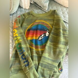 Women’s aviator nation camo crew neck